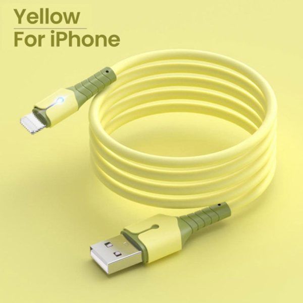 Liquid data cable with light, suitable for Apple Android TypeC fast charging cable, USB phone silicone charging cable - Image 7