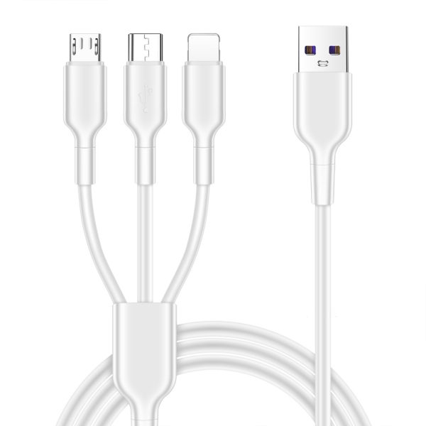 1.2-meter one to three 5A super fast charging data cable suitable for Huawei Honor, Xiaomi vivo Android charging cable - Image 3