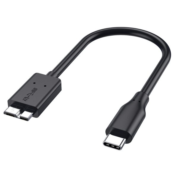 Type-C to micro data cable Type-C portable hard drive cable USB3.1 to USB3.0 hard drive data cable