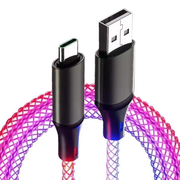 Data cable car luminous breathing gradient PD60W 27W super fast charging suitable for Apple Android Type - Image 5