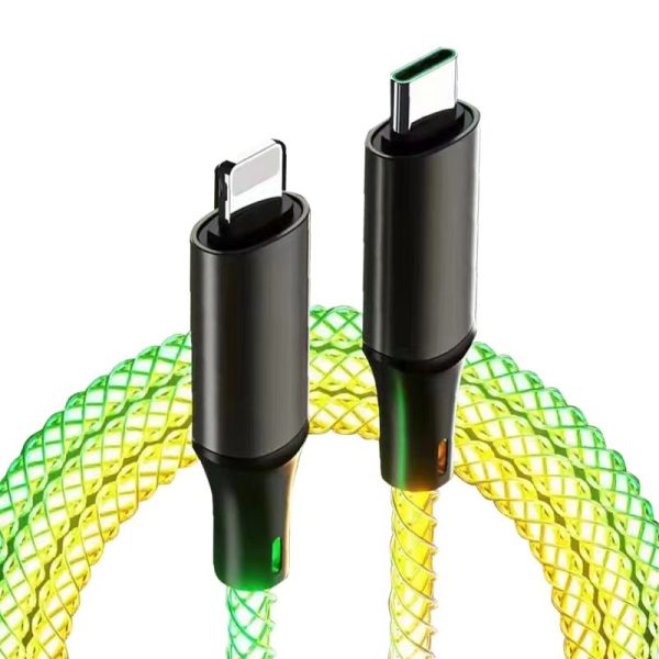 Data cable car luminous breathing gradient PD60W 27W super fast charging suitable for Apple Android Type - Image 2