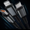 100W digital display light-emitting three in one fast charging one to three data cable suitable for Huawei Android Apple - Image 6