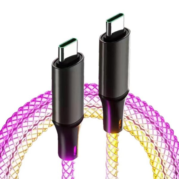 Data cable car luminous breathing gradient PD60W 27W super fast charging suitable for Apple Android Type - Image 3