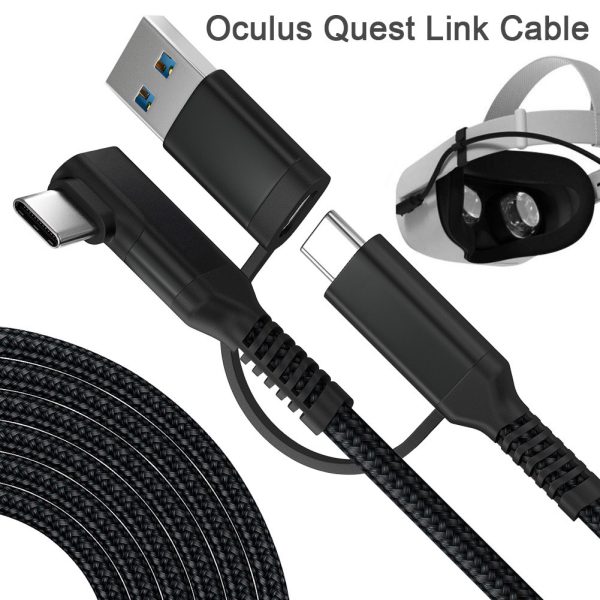 Oculus Quest2 Link Cable Computer VR Game Console VR Glasses Bend Data Cable - Image 2