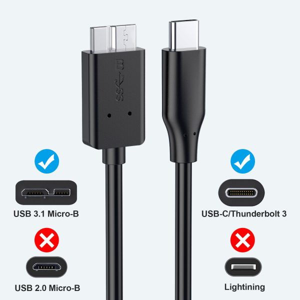 Type-C to micro data cable Type-C portable hard drive cable USB3.1 to USB3.0 hard drive data cable - Image 5