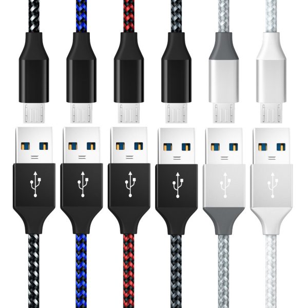 Android Phone V8 Fast Charging Micro Data Cable Braided Aluminum Alloy USB Charging Cable - Image 10