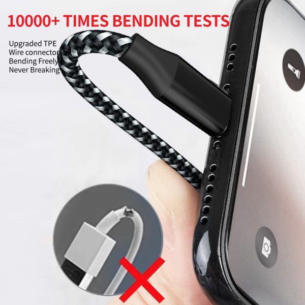 Android Phone V8 Fast Charging Micro Data Cable Braided Aluminum Alloy USB Charging Cable - Image 7