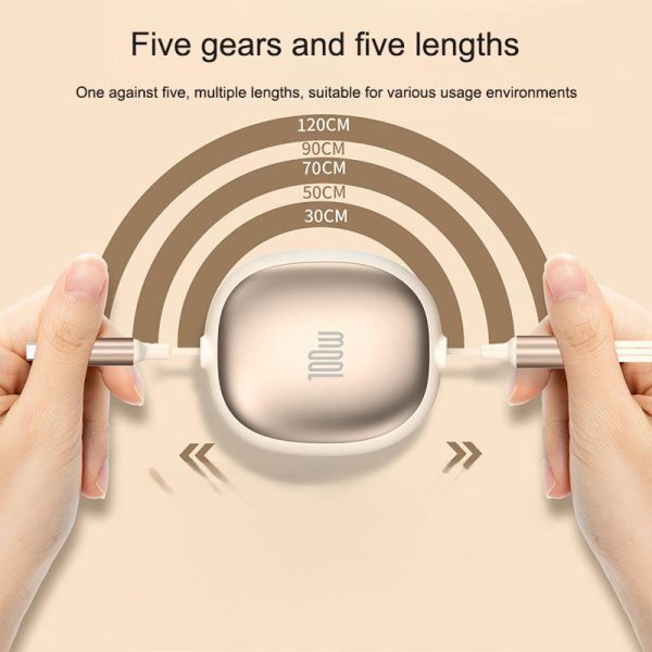 Aluminum alloy three in one telescopic data cable, super fast charging 100W portable one to three charging cable - Image 4