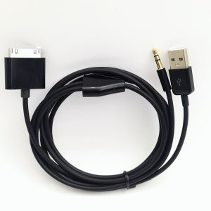 Suitable for iPhone 4S, iPod, AUX car audio cable, phone USB charging data cable, 1.5 meters