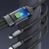 100W digital display light-emitting three in one fast charging one to three data cable suitable for Huawei Android Apple - Image 7