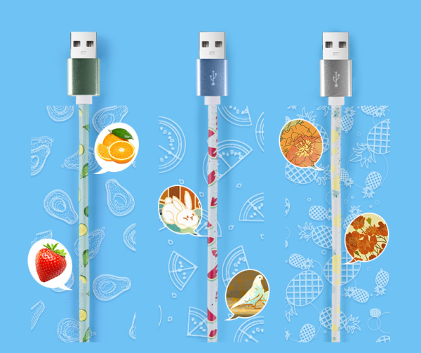 Creative data cable cartoon fruit cute fruit leather data cable suitable for Apple and Huawei phones - Image 2